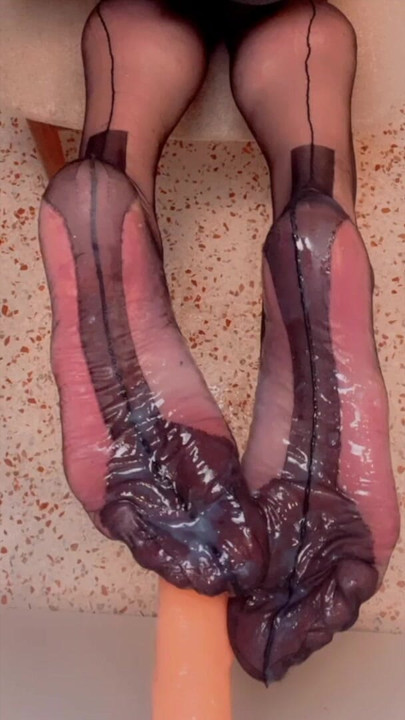 My Cum Soaked Nylon Stocking Feet