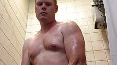 RedHeaded Stud JERKS off in the SHOWER Looking at YOU!