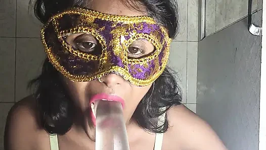 Indian wife playing with dildo