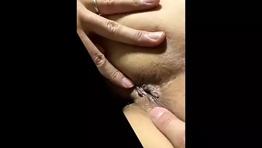 Japanese wife ass spreading closeup