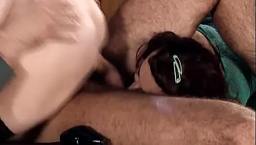 Perfect German bitches sharing big dicks in anal orgy