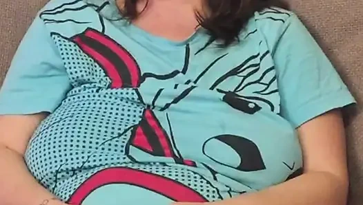 Filmed with Iphone Using Huge Purple Dildo for the First Time