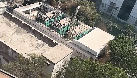 Closeup Outdoor Public Risky  Hot Indian Bengali desi bhabhi getting fucked on a hotel balcony at Mumbai
