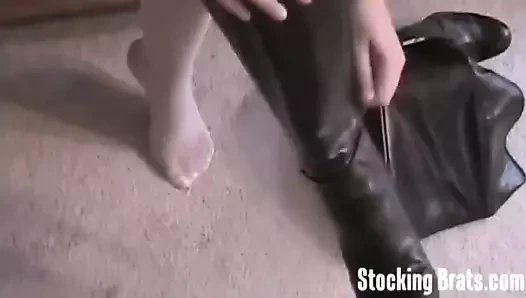 Stockings make our pussies so wet