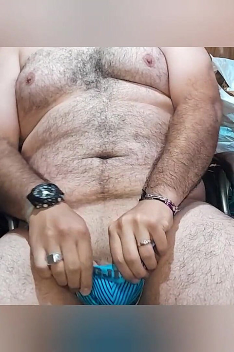 Nice Cum Using Blue Jocktrap
