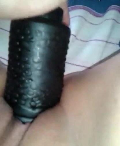 black dildo in pussy