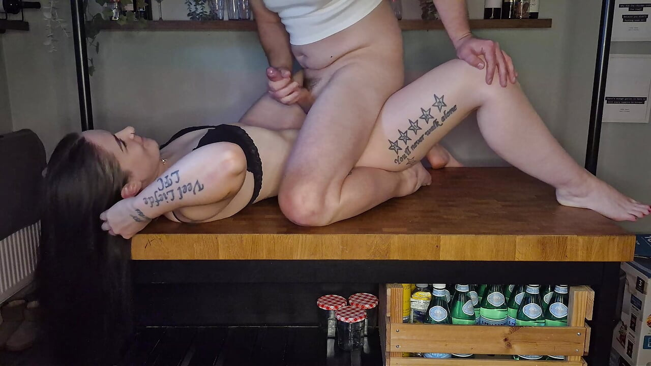 Pegged Him In The Kitchen & Cum Shot Finish (New Strap-On)