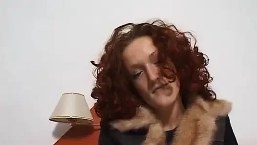 Curly hair redhead teen gets fingered in pov action