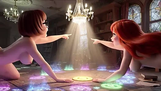 Velma ve Daphne perili malikanede hayalet gizeminde tamamen çıplak oluyor ve soruşturma sırasında kıyafetleri yırtılma