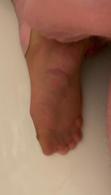 Self Nylon Foot Job