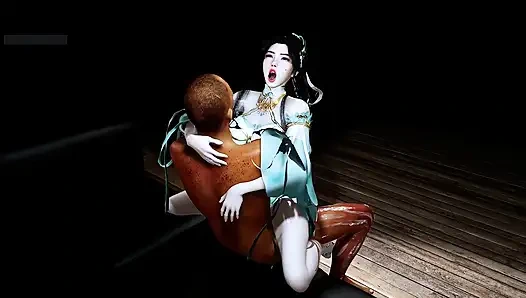 Кибер-девушка с попастой Пауэрс - 3D анимация, хентай