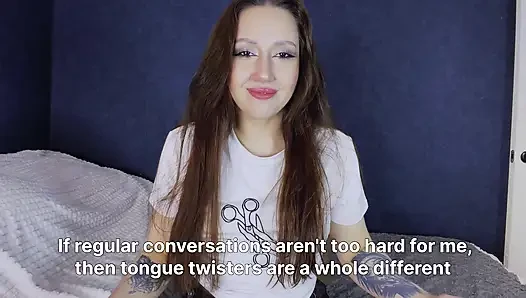 Breaking News Asian Woman Tells Tongue Twisters in English