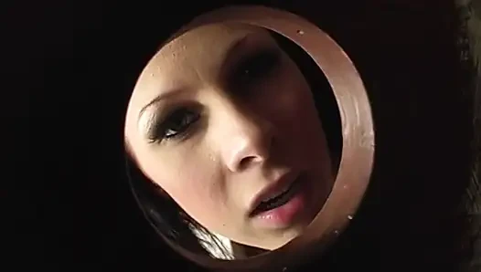 Famous Redhead MILF Shows Her Blowjob Skills in Gloryhole Action