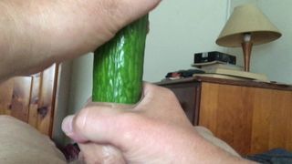 Two vegetables in foreskin - cucumber then leek