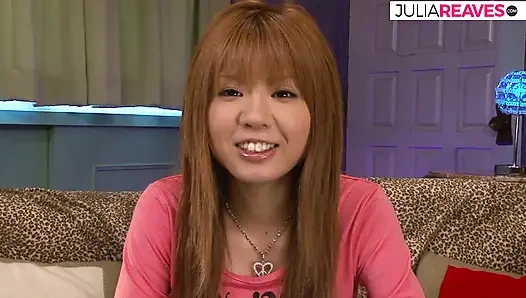 Babe moans as she gets fucked by a massive cock after sucking it deep