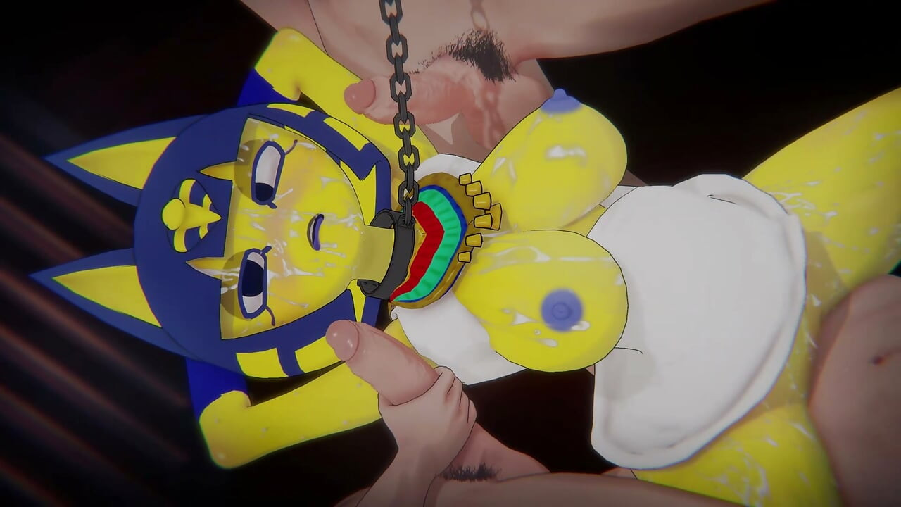 [animal Crossing] - Ankha Entering the Zone (riding the Villager & POV Zone Dance) (4k/60fps)