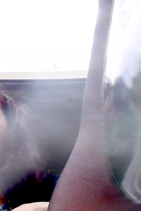 Dangling in Sexy Patent Flats in the Car