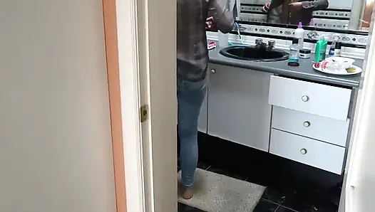 First time and at such insistence, stepson cums in beautiful stepmother's ass