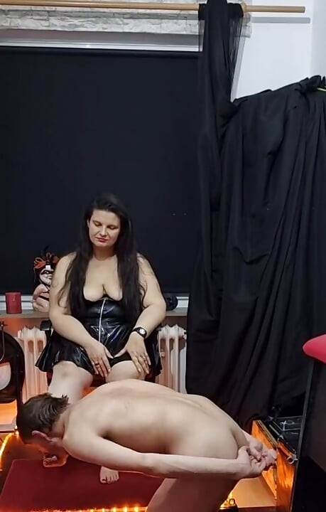 BBW MILF Domina Forces Dumb Slave to Worship Her Sweaty Feet - Foot Fetish Humiliation