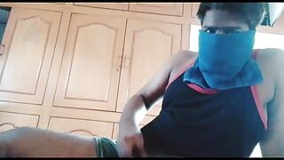 Horny Indian man plays with dick