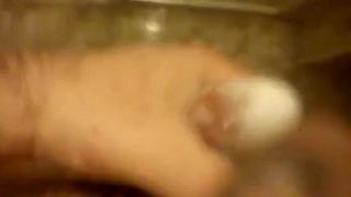 Playing with my little dick in the shower
