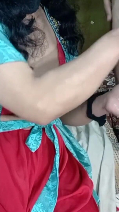 Spectacular moment from "showing boobs along with handjob"