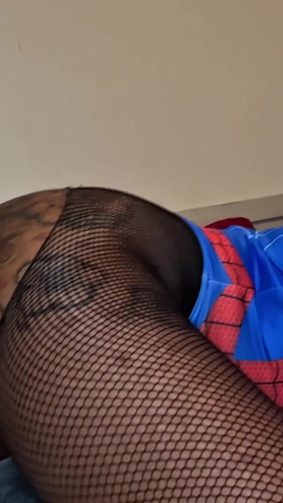 My stepdaughter pussy is so fat omg I had to fuck her in that spidergirl cosplay outfit | Clip 1
