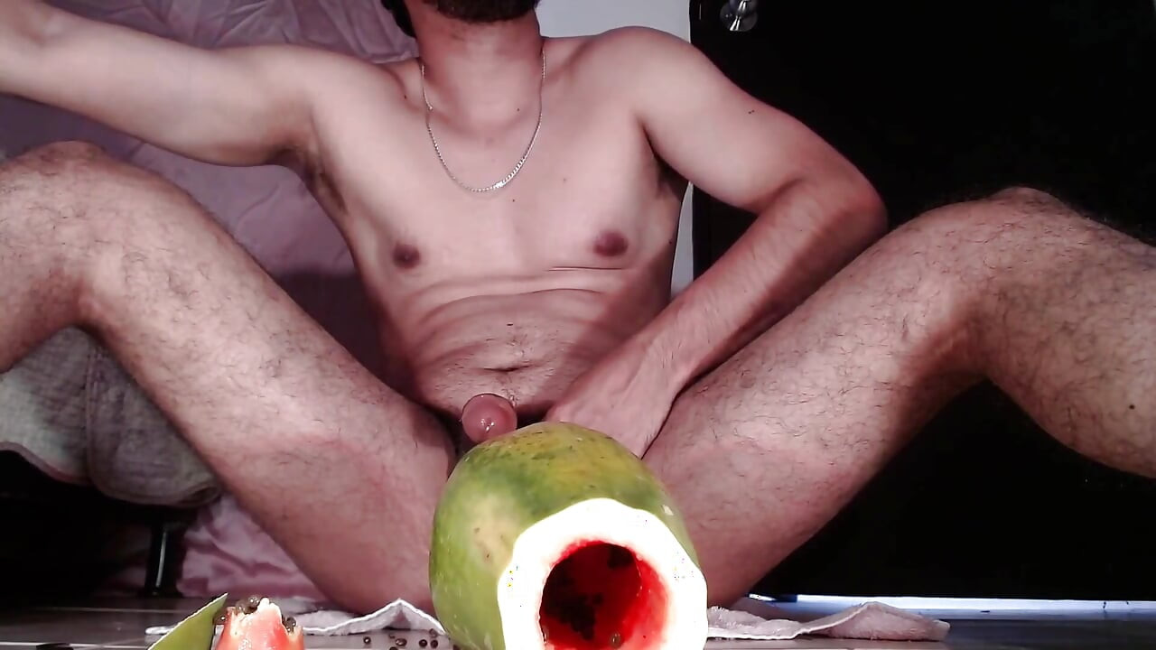 New Video of Fucking Fruit. Papaya's Turn