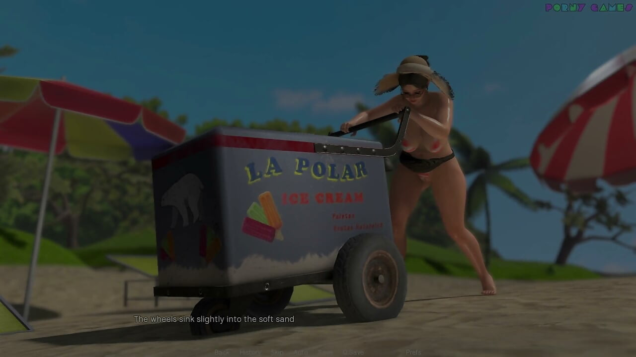 Friendly Housewife by White Foam - Getting Drilled by an Old Man, on the Beach, Behind Her Husband 12
