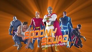 SodomySquad - супергерой-гей Альфа спасает уязвимого твинка, запихивает его член-качок в задницу