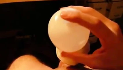 Edging and cumming with a home made toy