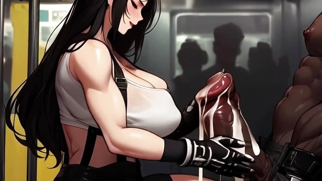 Tifa Gives Strangers Sneaky Handjobs On The Midgar Train