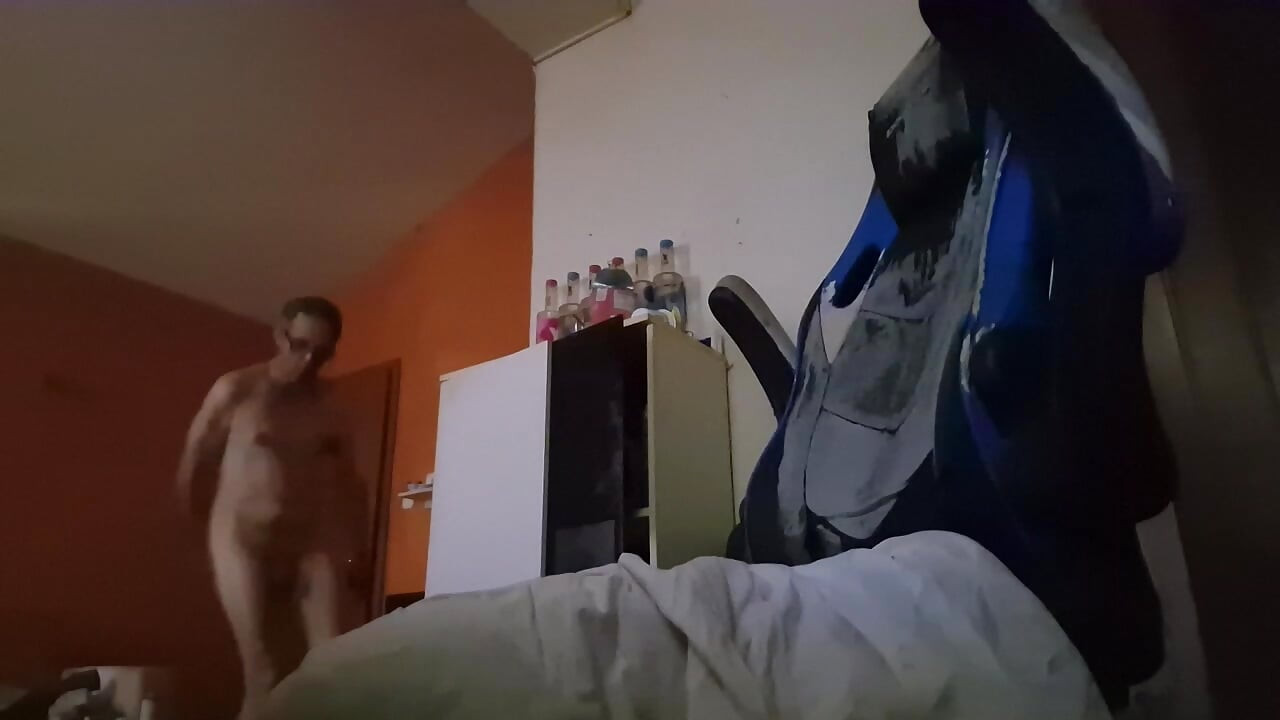 solo porn with toys and drinks