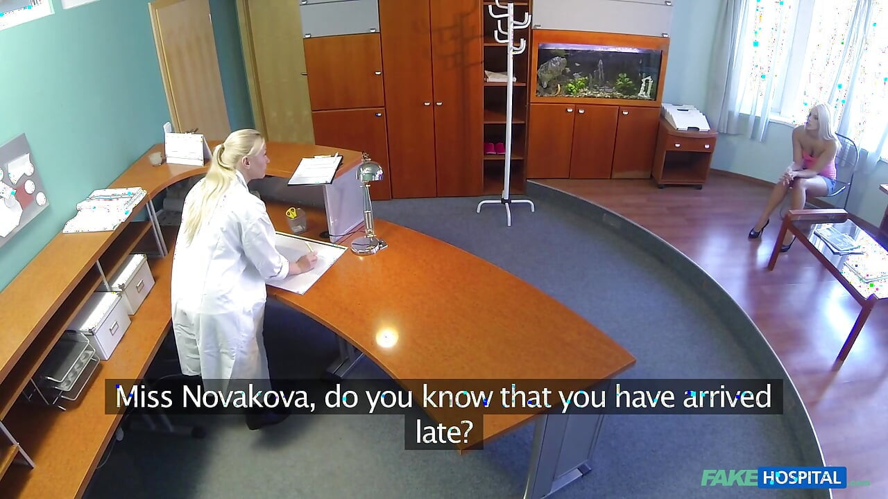 Fake Hospital - Sexy Blonde Sucks a Doctor Cock Before Getting Probed on Office Desk