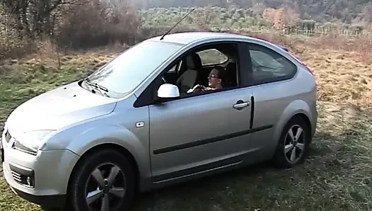 Tattooed MILF Picked up for Car Blowjob and Bed Pounding