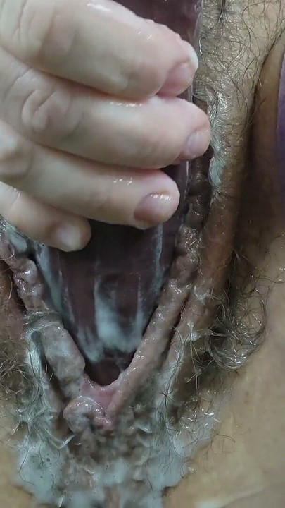 MILF Creamy BBC Dildo Fuck - Vibrator Orgasm | Clip 1