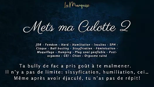 Your bully makes you wear her panties and films you being humiliated - french audio porn femdom