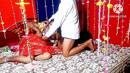 Real village wedding night, Indian newly married bride's first time hardcore sex HQ XDESI.