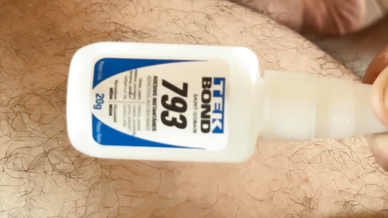 Stepdad's Desperation When Using Super Glue on the Glans!