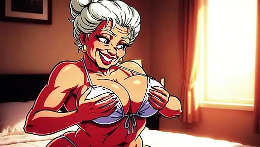 Ai old women in bedroom menggoda dan pamer toket