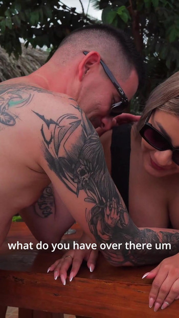 Captivating moment from "Cheating husband fucks petite blonde outdoors and his wife finds out, cum in my mouth! Naty Delado"