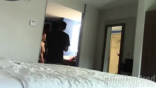 Bts dripdrop Santana Red shaking her ass before filming