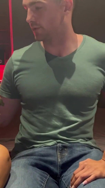 Jaw-dropping moment from "I'm hot and I call my neighbor to fill our pussy with milk with my stepsister"