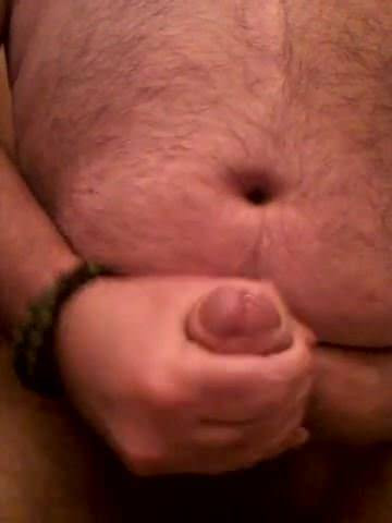 Fat guy jacking off