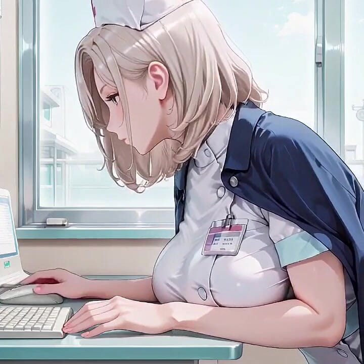 Blonde Nurse! Private Moments in the Hospital Corridor, Secrets Under That White Coat Are Insane!