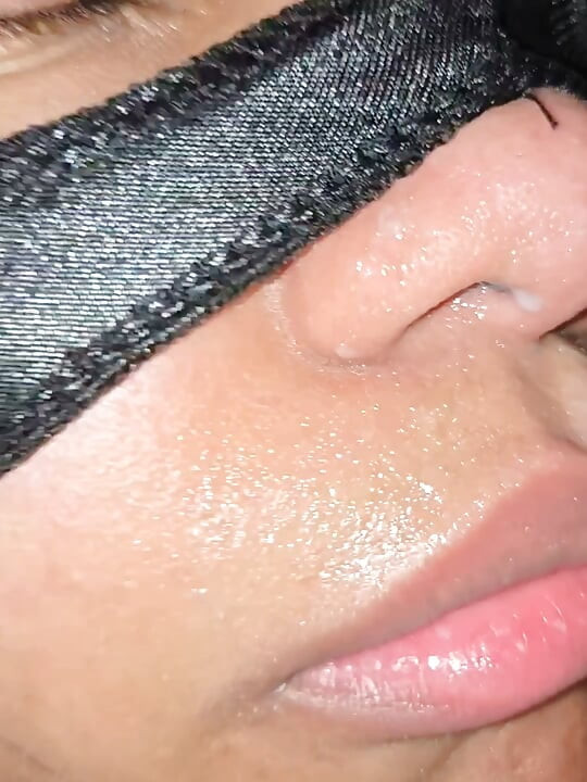 Sucking my man off in the car and snorting his cum up my nose.