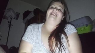 Plump Doll Strokes A Fat Cock To Cumshot