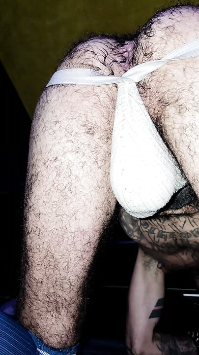 Just came home after cruising wstch me doin some spermplay and ffart that cum out of my hairy sloppyhole