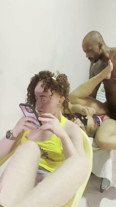 MY HUSBAND BROUGHT HIS FRIEND TO FIX MY HAIR WHILE SHE DOES IT HE FUCKS HER | Clip 2