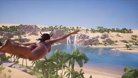 Три девушки-олени занимаются сексом